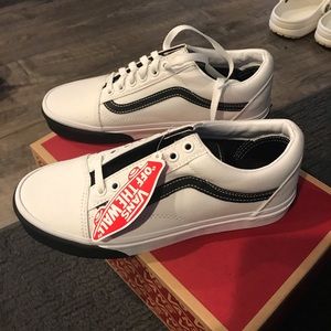 Black and white vans